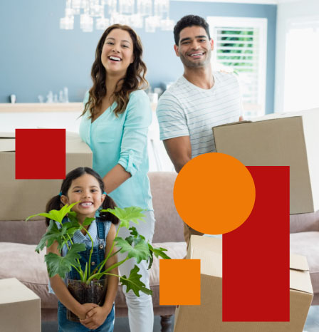 Satisfied customer with movers