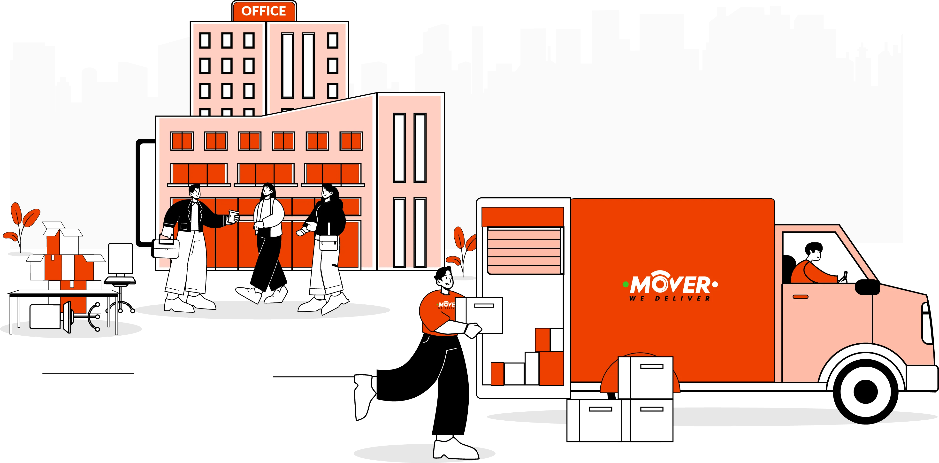 Professional movers in action
