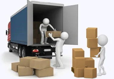 IPS moving truck and team loading furniture